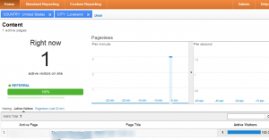 google analytics real time by content