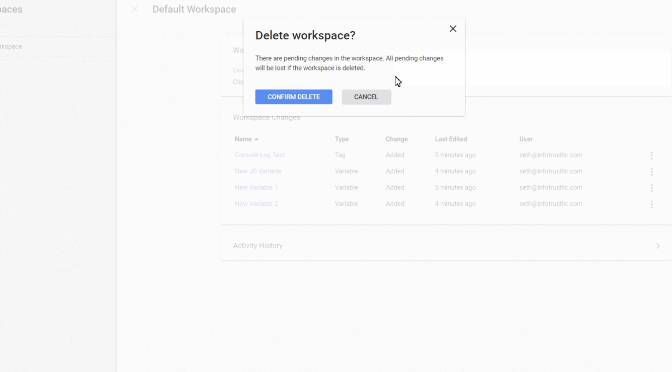 Google Tag Manager: Quickly Remove All Changes