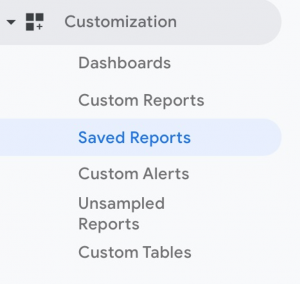 Google Analytics Saved Reports 2