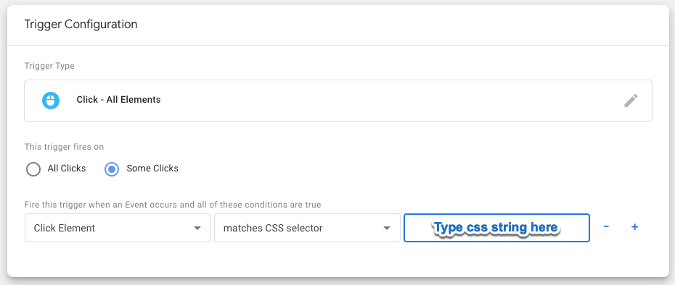 CSS selector GTM