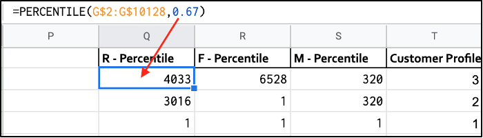 Create a Percentile