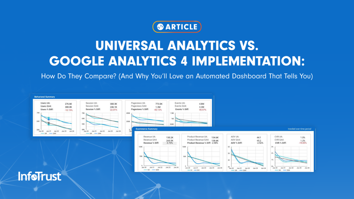 Compare Universal Analytics vs. Google Analytics 4 Implementation