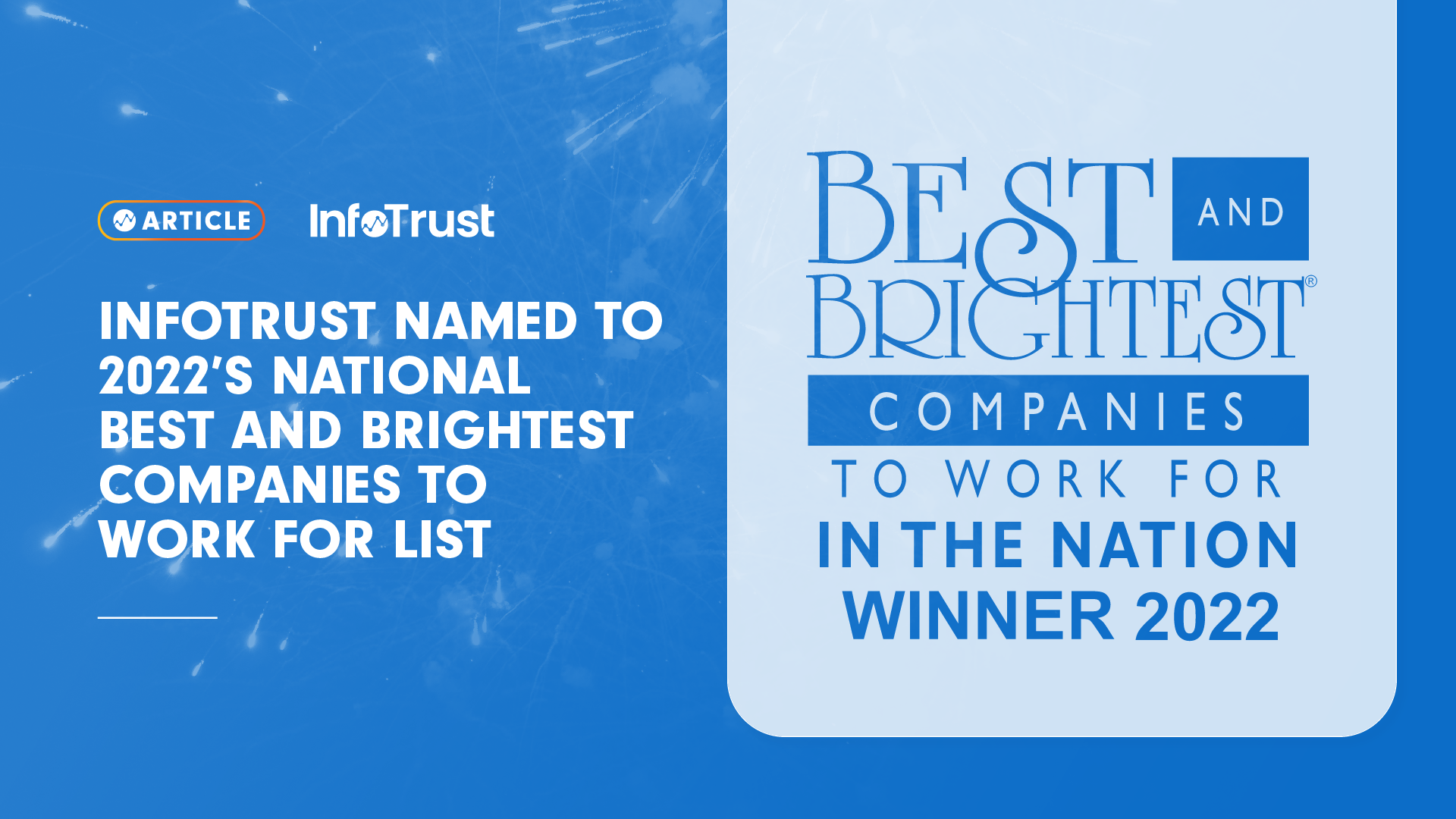 InfoTrust Named to 2022's National Best and Brightest Companies to Work